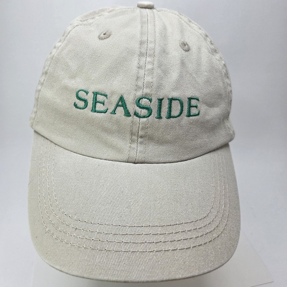 Seaside Florida Hat Cap Strap Back Chino Beige Cotton Adjustable Beach - Picture 1 of 5